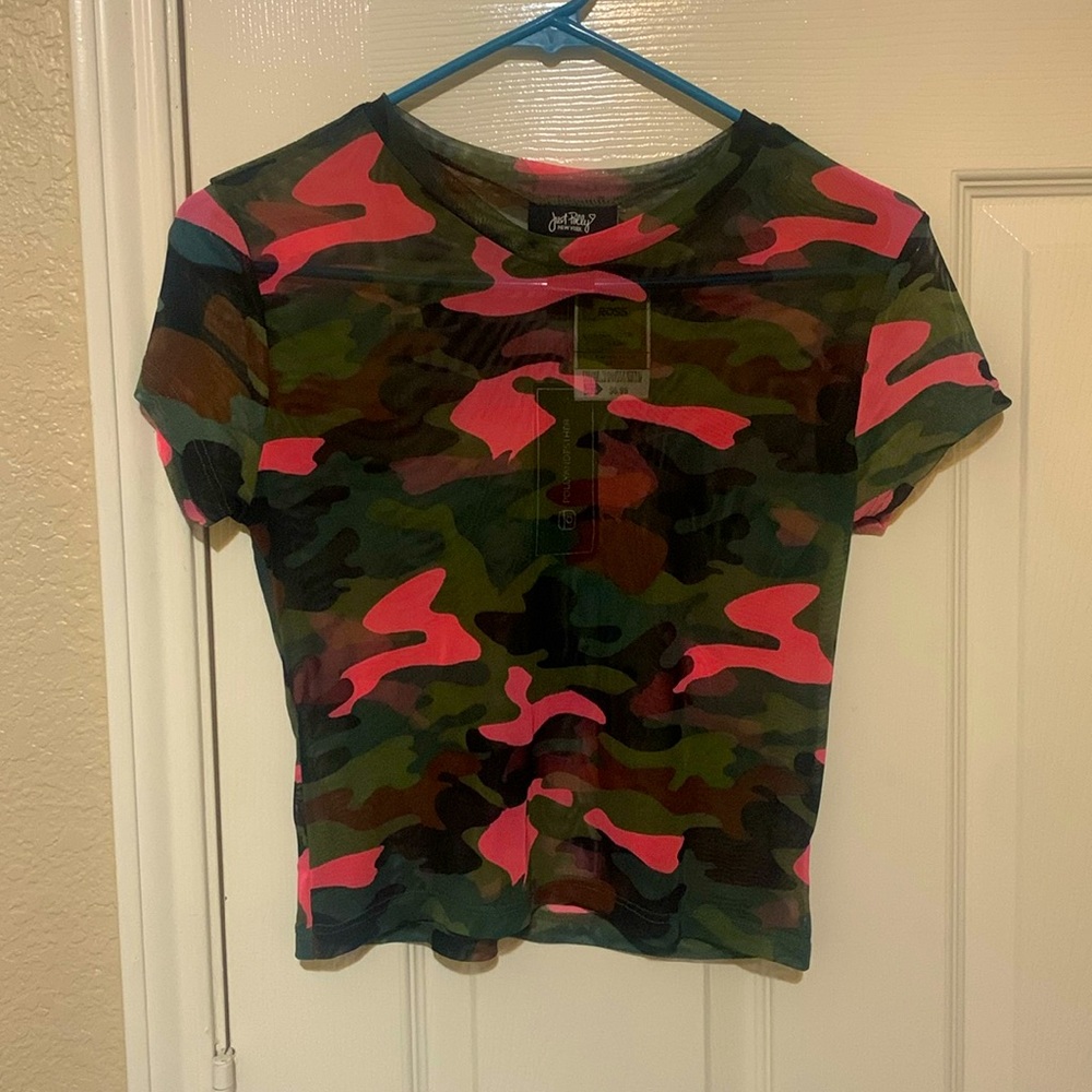 Cameo print crop top